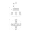 Eight Light Chandelier<br /><span style="color:#4AB0CE;">Entrega: 4-10 dias en USA</span><br /><span style="color:#4AB0CE;font-size:60%;">PREGUNTE POR ENTREGA EN PANAMA</span><br />Collection: Plisse<br />Finish: Matte Black
