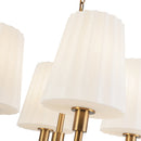 Four Light Chandelier<br /><span style="color:#4AB0CE;">Entrega: 4-10 dias en USA</span><br /><span style="color:#4AB0CE;font-size:60%;">PREGUNTE POR ENTREGA EN PANAMA</span><br />Collection: Plisse<br />Finish: Aged Gold/Opal Matte Glass