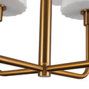 Four Light Chandelier<br /><span style="color:#4AB0CE;">Entrega: 4-10 dias en USA</span><br /><span style="color:#4AB0CE;font-size:60%;">PREGUNTE POR ENTREGA EN PANAMA</span><br />Collection: Plisse<br />Finish: Aged Gold/Opal Matte Glass