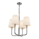 Four Light Chandelier<br /><span style="color:#4AB0CE;">Entrega: 4-10 dias en USA</span><br /><span style="color:#4AB0CE;font-size:60%;">PREGUNTE POR ENTREGA EN PANAMA</span><br />Collection: Plisse<br />Finish: Chrome/Opal Matte Glass