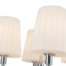 Four Light Chandelier<br /><span style="color:#4AB0CE;">Entrega: 4-10 dias en USA</span><br /><span style="color:#4AB0CE;font-size:60%;">PREGUNTE POR ENTREGA EN PANAMA</span><br />Collection: Plisse<br />Finish: Chrome/Opal Matte Glass