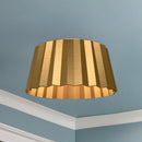 Two Light Flush Mount<br /><span style="color:#4AB0CE;">Entrega: 4-10 dias en USA</span><br /><span style="color:#4AB0CE;font-size:60%;">PREGUNTE POR ENTREGA EN PANAMA</span><br />Collection: Plisse<br />Finish: Aged Gold