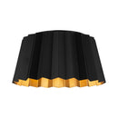 Two Light Flush Mount<br /><span style="color:#4AB0CE;">Entrega: 4-10 dias en USA</span><br /><span style="color:#4AB0CE;font-size:60%;">PREGUNTE POR ENTREGA EN PANAMA</span><br />Collection: Plisse<br />Finish: Matte Black