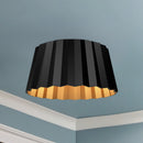 Two Light Flush Mount<br /><span style="color:#4AB0CE;">Entrega: 4-10 dias en USA</span><br /><span style="color:#4AB0CE;font-size:60%;">PREGUNTE POR ENTREGA EN PANAMA</span><br />Collection: Plisse<br />Finish: Matte Black