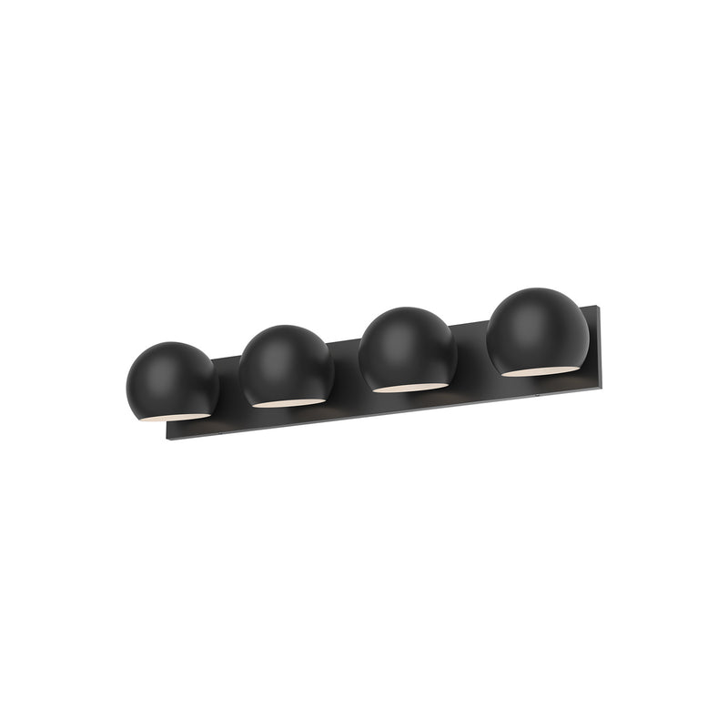 Alora - VL648431MB - Four Light Bathroom Fixtures - Willow - Matte Black