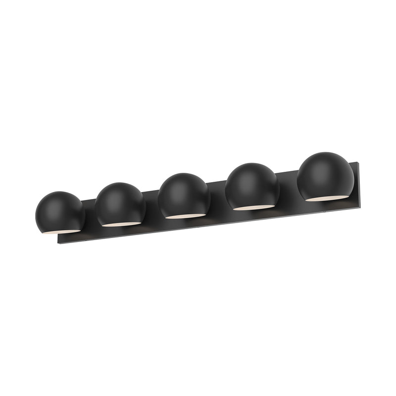 Alora - VL648540MB - Five Light Bathroom Fixtures - Willow - Matte Black