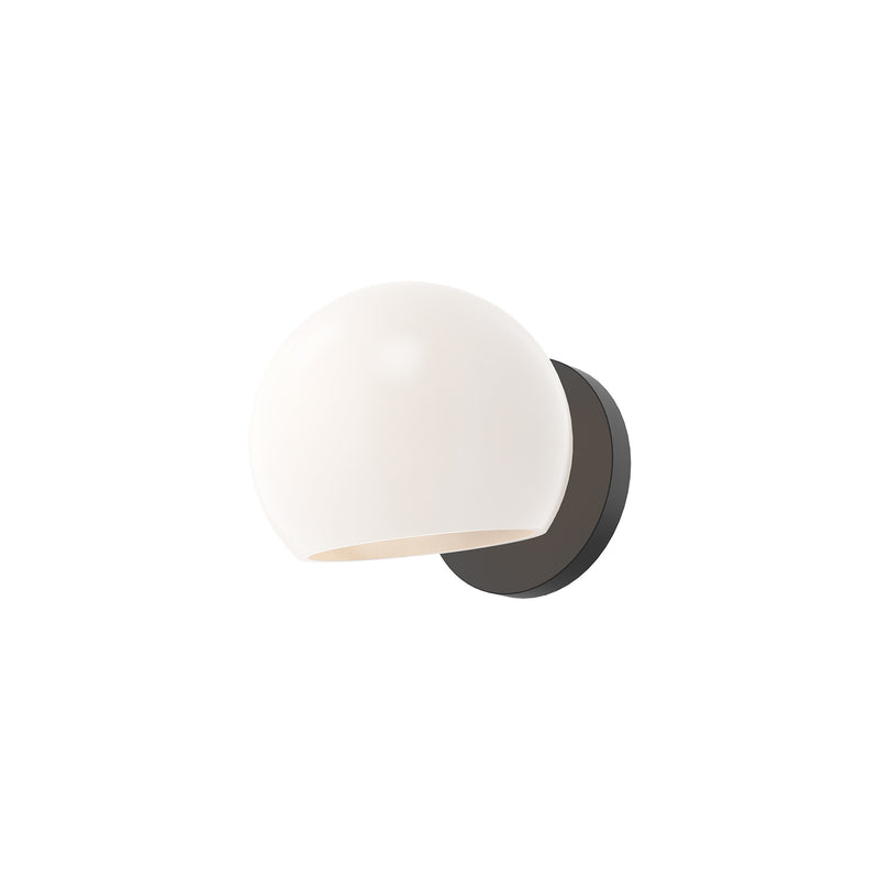 Alora - WV548006MBOP - One Light Vanity - Willow - Matte Black/Opal Matte Glass