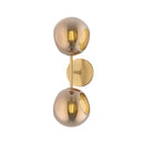 Two Light Vanity<br /><span style="color:#4AB0CE;">Entrega: 4-10 dias en USA</span><br /><span style="color:#4AB0CE;font-size:60%;">PREGUNTE POR ENTREGA EN PANAMA</span><br />Collection: Willow<br />Finish: Brushed Gold/Copper Glass