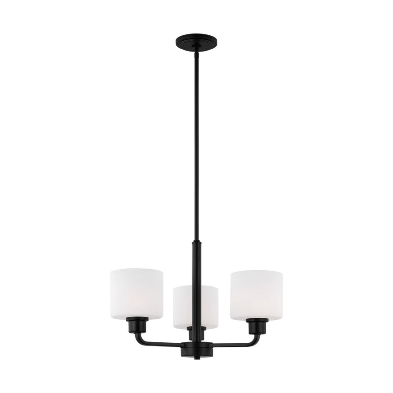 Generation Lighting - 3128803EN3-112 - Three Light Chandelier - Canfield - Midnight Black