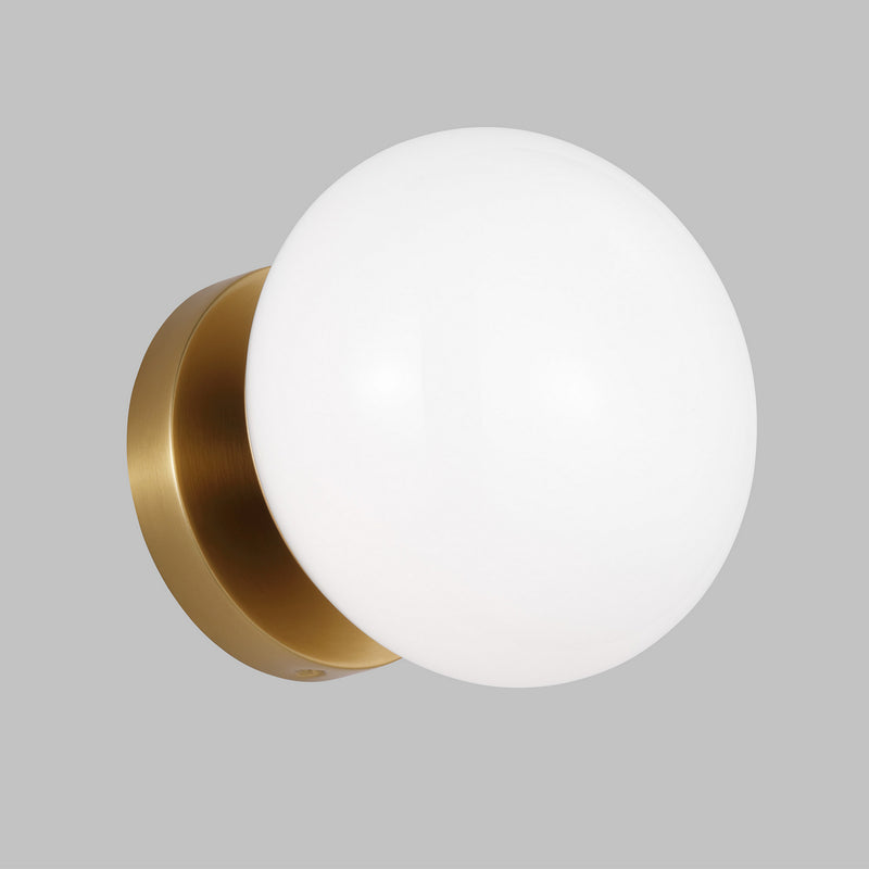 One Light Wall Sconce<br /><span style="color:#4AB0CE;">Entrega: 26-27 semanas en USA</span><br /><span style="color:#4AB0CE;font-size:60%;">PREGUNTE POR ENTREGA EN PANAMA</span><br />Collection: Lune<br />Finish: Burnished Brass