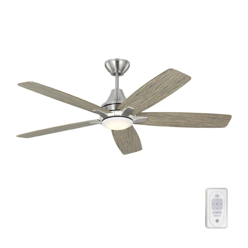 52" Ceiling Fan<br /><span style="color:#4AB0CE;">Entrega: 4-5 semanas en USA</span><br /><span style="color:#4AB0CE;font-size:60%;">PREGUNTE POR ENTREGA EN PANAMA</span><br />Collection: Lowden<br />Finish: Brushed Steel