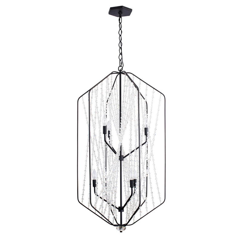 Six Light Foyer Pendant<br /><span style="color:#4AB0CE;">Entrega: 4-10 dias en USA</span><br /><span style="color:#4AB0CE;font-size:60%;">PREGUNTE POR ENTREGA EN PANAMA</span><br />Collection: Chelsea<br />Finish: Carbon