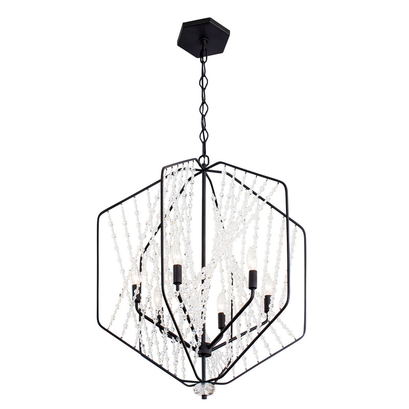 Six Light Pendant<br /><span style="color:#4AB0CE;">Entrega: 4-10 dias en USA</span><br /><span style="color:#4AB0CE;font-size:60%;">PREGUNTE POR ENTREGA EN PANAMA</span><br />Collection: Chelsea<br />Finish: Carbon