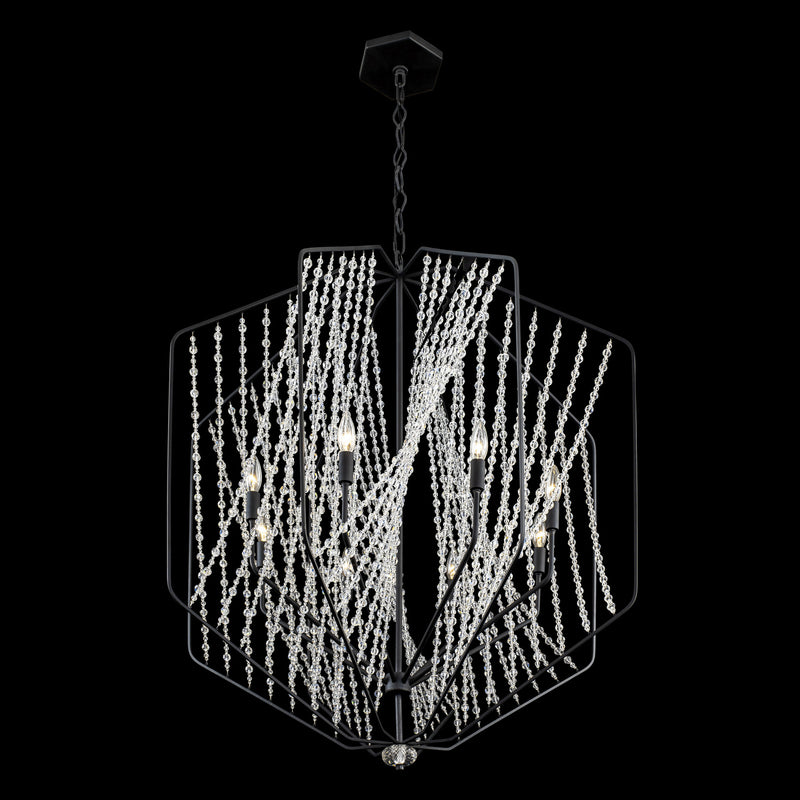 Varaluz - 321P08CB - Eight Light Pendant - Chelsea - Carbon