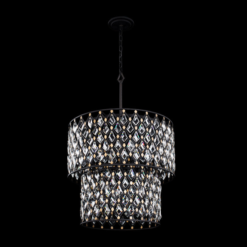 Varaluz - 345C07CBHG - Seven Light Chandelier - Windsor - Carbon/Havana Gold