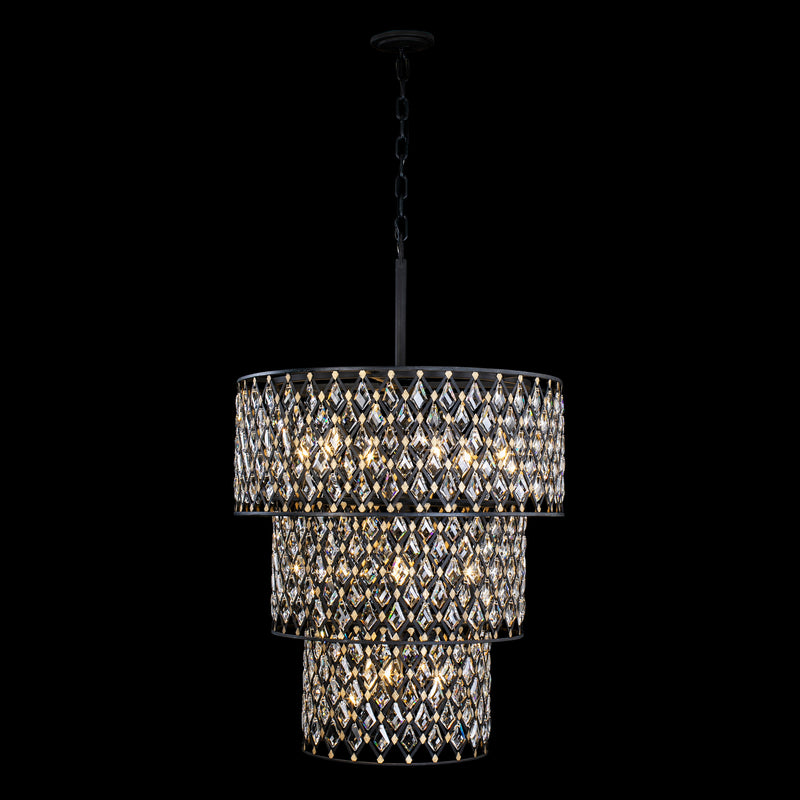 Varaluz - 345C13CBHG - 13 Light Chandelier - Windsor - Carbon/Havana Gold