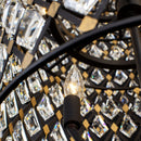 21 Light Chandelier<br /><span style="color:#4AB0CE;">Entrega: 4-10 dias en USA</span><br /><span style="color:#4AB0CE;font-size:60%;">PREGUNTE POR ENTREGA EN PANAMA</span><br />Collection: Windsor<br />Finish: Carbon/Havana Gold