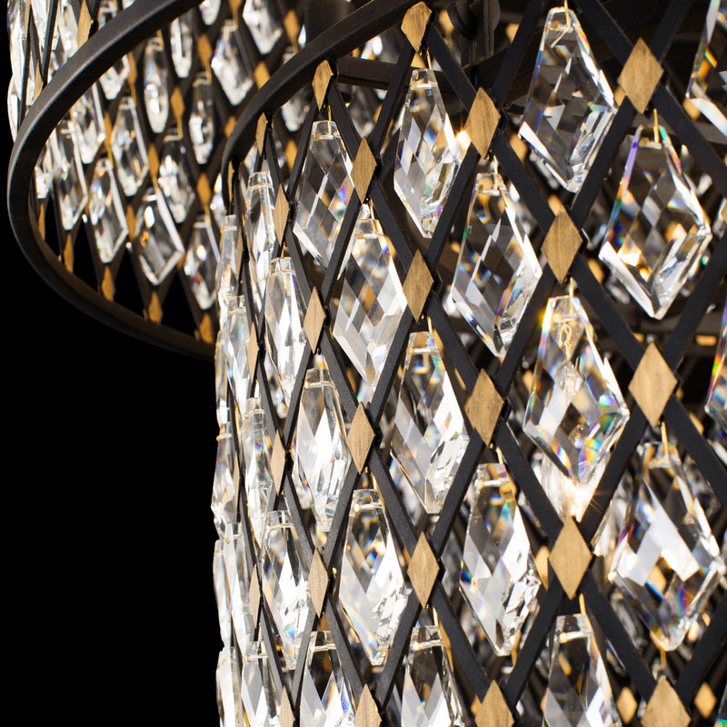 21 Light Chandelier<br /><span style="color:#4AB0CE;">Entrega: 4-10 dias en USA</span><br /><span style="color:#4AB0CE;font-size:60%;">PREGUNTE POR ENTREGA EN PANAMA</span><br />Collection: Windsor<br />Finish: Carbon/Havana Gold