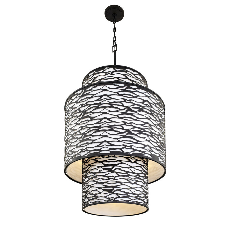 16 Light Foyer Pendant<br /><span style="color:#4AB0CE;">Entrega: 8-9 semanas en USA</span><br /><span style="color:#4AB0CE;font-size:60%;">PREGUNTE POR ENTREGA EN PANAMA</span><br />Collection: Kato<br />Finish: Carbon Black