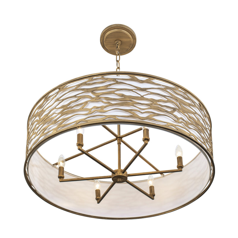 Six Light Convertible Semi-Flush/Pendant<br /><span style="color:#4AB0CE;">Entrega: 0-1 semanas en USA</span><br /><span style="color:#4AB0CE;font-size:60%;">PREGUNTE POR ENTREGA EN PANAMA</span><br />Collection: Kato<br />Finish: Havana Gold