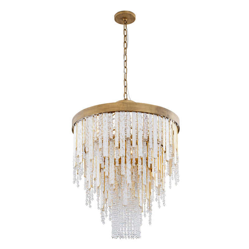 Seven Light Chandelier<br /><span style="color:#4AB0CE;">Entrega: 4-10 dias en USA</span><br /><span style="color:#4AB0CE;font-size:60%;">PREGUNTE POR ENTREGA EN PANAMA</span><br />Collection: Lafayette<br />Finish: Havana Gold