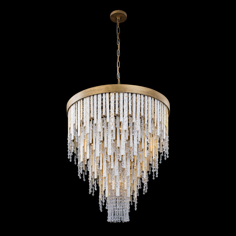 13 Light Chandelier<br /><span style="color:#4AB0CE;">Entrega: 4-10 dias en USA</span><br /><span style="color:#4AB0CE;font-size:60%;">PREGUNTE POR ENTREGA EN PANAMA</span><br />Collection: Lafayette<br />Finish: Havana Gold