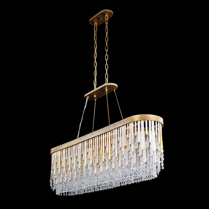 Varaluz - 359N06HG - Six Light Linear Pendant - Lafayette - Havana Gold