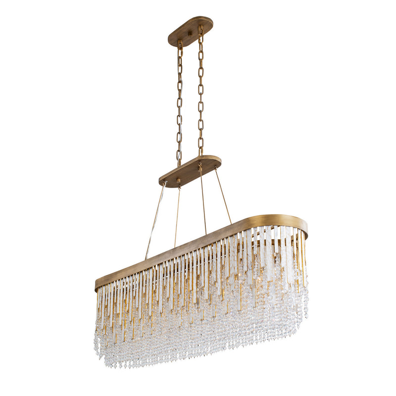 Six Light Linear Pendant<br /><span style="color:#4AB0CE;">Entrega: 4-10 dias en USA</span><br /><span style="color:#4AB0CE;font-size:60%;">PREGUNTE POR ENTREGA EN PANAMA</span><br />Collection: Lafayette<br />Finish: Havana Gold