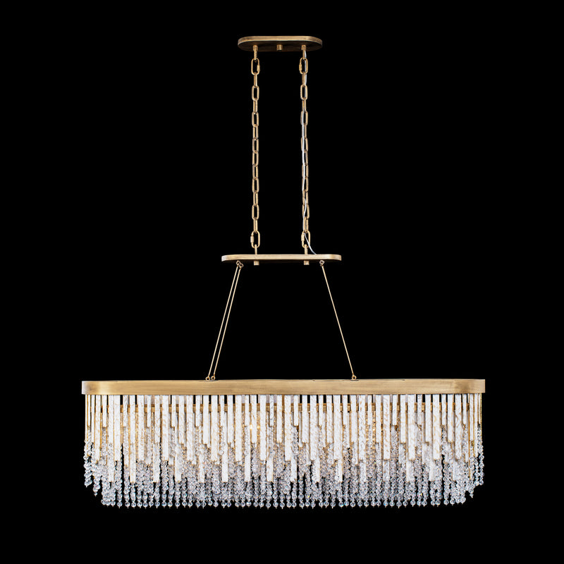 Six Light Linear Pendant<br /><span style="color:#4AB0CE;">Entrega: 4-10 dias en USA</span><br /><span style="color:#4AB0CE;font-size:60%;">PREGUNTE POR ENTREGA EN PANAMA</span><br />Collection: Lafayette<br />Finish: Havana Gold