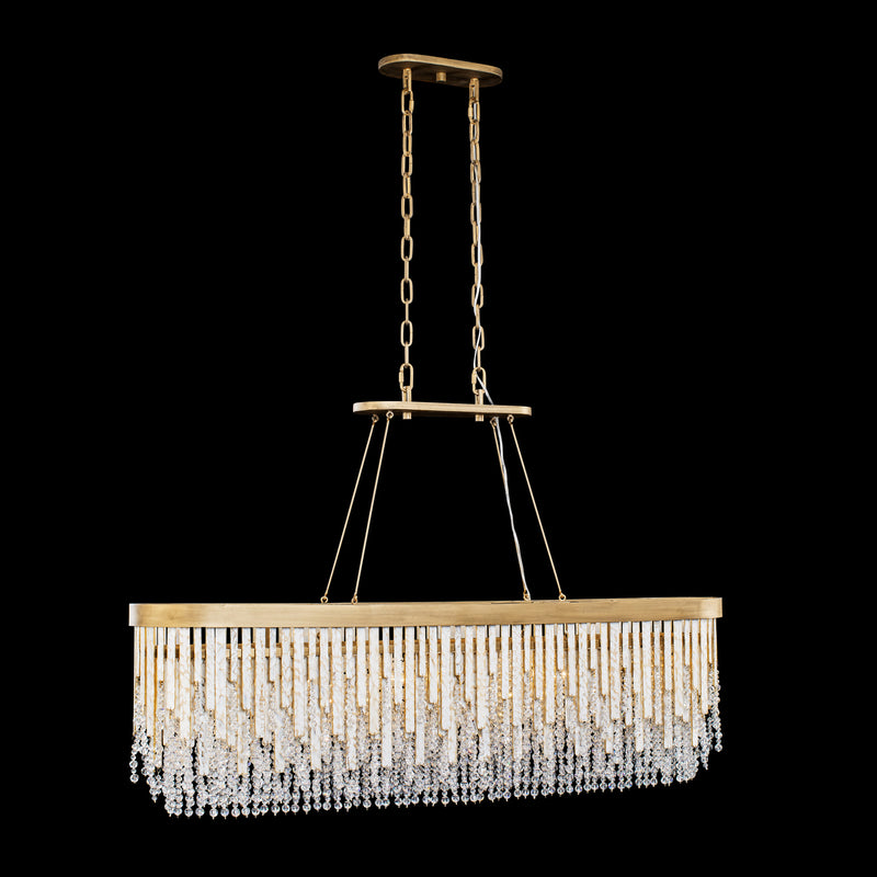 Six Light Linear Pendant<br /><span style="color:#4AB0CE;">Entrega: 4-10 dias en USA</span><br /><span style="color:#4AB0CE;font-size:60%;">PREGUNTE POR ENTREGA EN PANAMA</span><br />Collection: Lafayette<br />Finish: Havana Gold