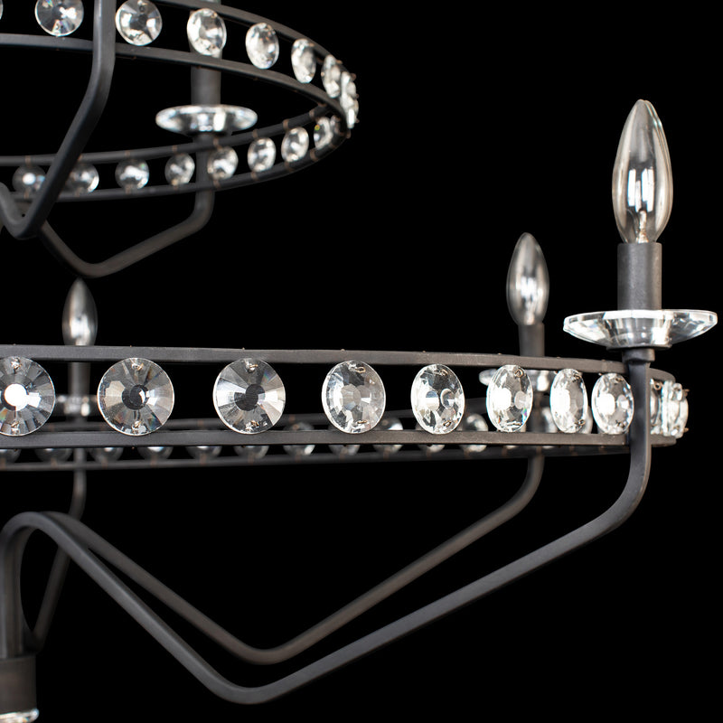 Varaluz - 363C09CB - Nine Light Chandelier - Monroe - Carbon