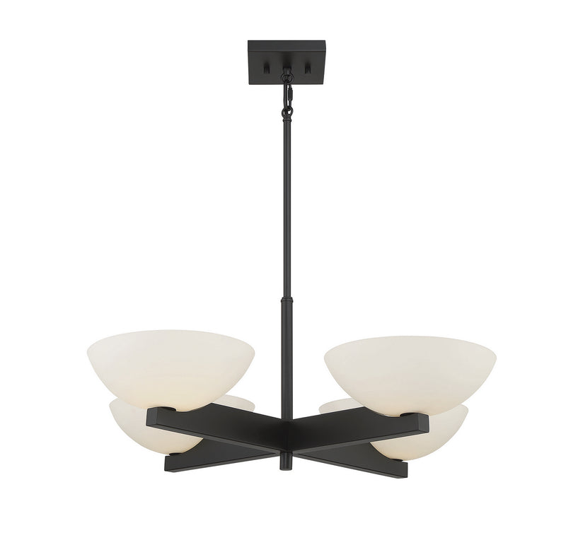 Savoy House - 1-1613-4-89 - Four Light Chandelier - Fallon - Matte Black