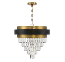 Four Light Chandelier<br /><span style="color:#4AB0CE;">Entrega: 4-10 dias en USA</span><br /><span style="color:#4AB0CE;font-size:60%;">PREGUNTE POR ENTREGA EN PANAMA</span><br />Collection: Marquise<br />Finish: Matte Black with Warm Brass Accents