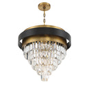 Four Light Chandelier<br /><span style="color:#4AB0CE;">Entrega: 4-10 dias en USA</span><br /><span style="color:#4AB0CE;font-size:60%;">PREGUNTE POR ENTREGA EN PANAMA</span><br />Collection: Marquise<br />Finish: Matte Black with Warm Brass Accents