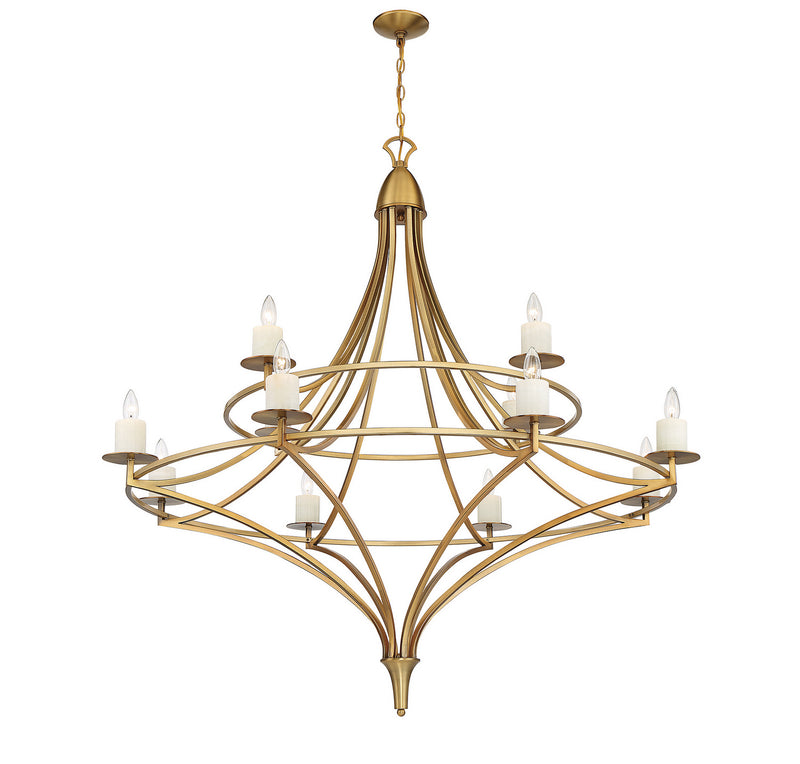 12 Light Chandelier<br /><span style="color:#4AB0CE;">Entrega: 4-10 dias en USA</span><br /><span style="color:#4AB0CE;font-size:60%;">PREGUNTE POR ENTREGA EN PANAMA</span><br />Collection: Director<br />Finish: Warm Brass