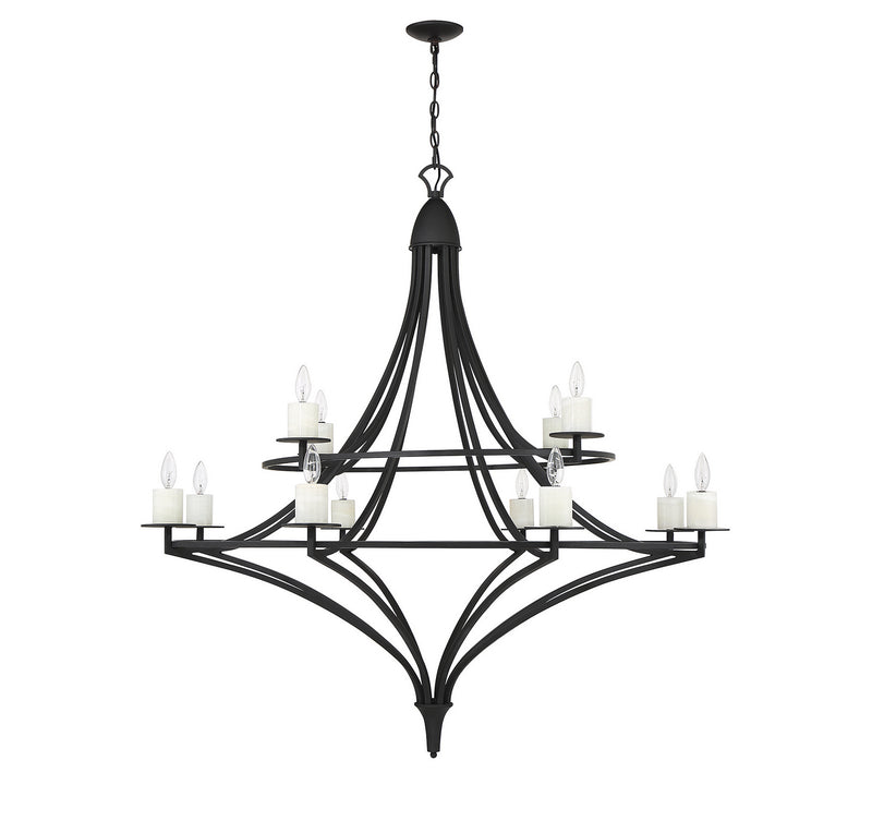 12 Light Chandelier<br /><span style="color:#4AB0CE;">Entrega: 4-10 dias en USA</span><br /><span style="color:#4AB0CE;font-size:60%;">PREGUNTE POR ENTREGA EN PANAMA</span><br />Collection: Director<br />Finish: Matte Black