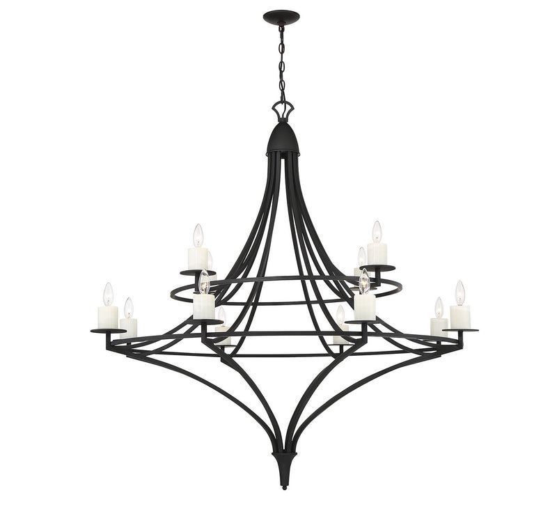 12 Light Chandelier<br /><span style="color:#4AB0CE;">Entrega: 4-10 dias en USA</span><br /><span style="color:#4AB0CE;font-size:60%;">PREGUNTE POR ENTREGA EN PANAMA</span><br />Collection: Director<br />Finish: Matte Black