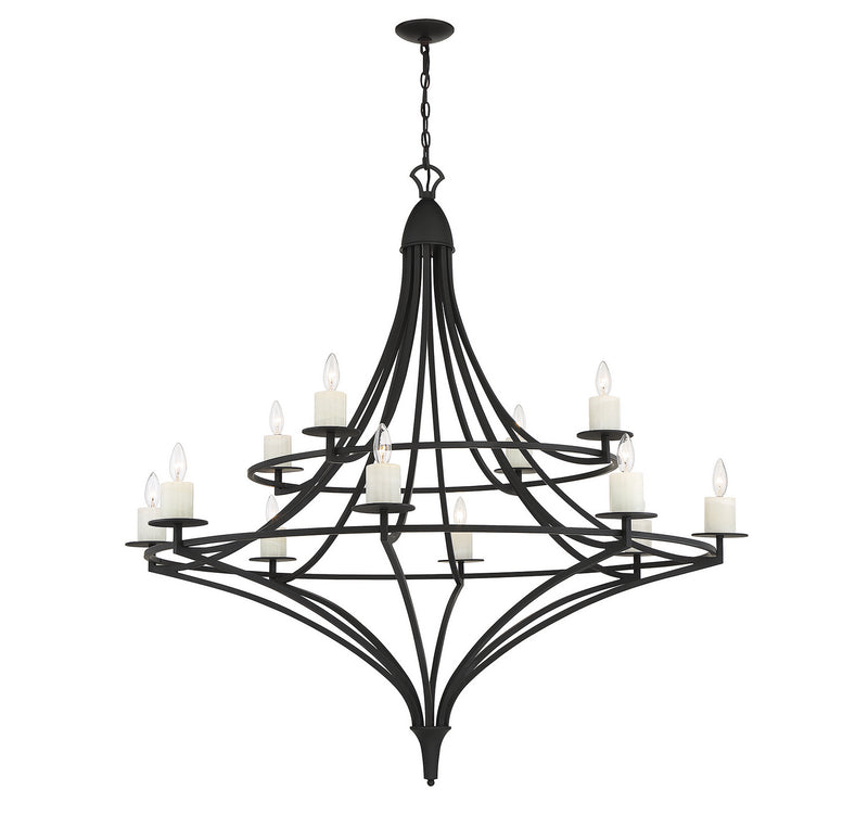 12 Light Chandelier<br /><span style="color:#4AB0CE;">Entrega: 4-10 dias en USA</span><br /><span style="color:#4AB0CE;font-size:60%;">PREGUNTE POR ENTREGA EN PANAMA</span><br />Collection: Director<br />Finish: Matte Black