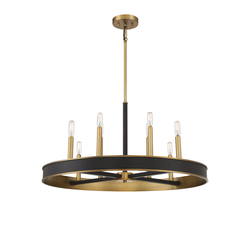 Eight Light Chandelier<br /><span style="color:#4AB0CE;">Entrega: 4-10 dias en USA</span><br /><span style="color:#4AB0CE;font-size:60%;">PREGUNTE POR ENTREGA EN PANAMA</span><br />Collection: Chaucer<br />Finish: Warm Brass