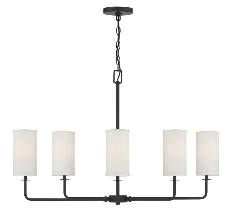 Six Light Linear Chandelier<br /><span style="color:#4AB0CE;">Entrega: 4-10 dias en USA</span><br /><span style="color:#4AB0CE;font-size:60%;">PREGUNTE POR ENTREGA EN PANAMA</span><br />Collection: Powell<br />Finish: Matte Black