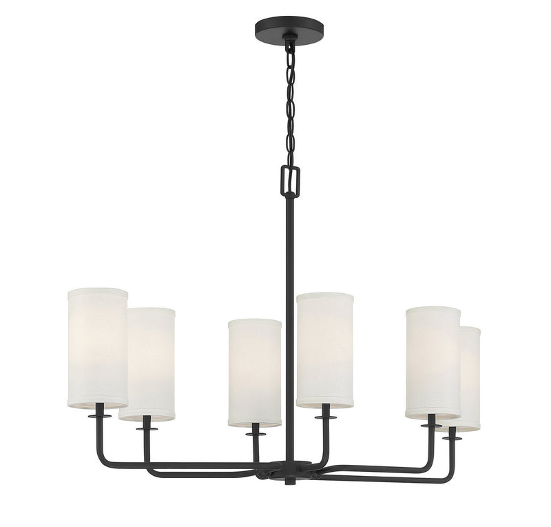 Six Light Linear Chandelier<br /><span style="color:#4AB0CE;">Entrega: 4-10 dias en USA</span><br /><span style="color:#4AB0CE;font-size:60%;">PREGUNTE POR ENTREGA EN PANAMA</span><br />Collection: Powell<br />Finish: Matte Black