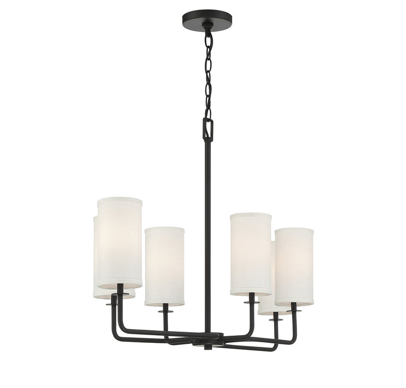 Six Light Linear Chandelier<br /><span style="color:#4AB0CE;">Entrega: 4-10 dias en USA</span><br /><span style="color:#4AB0CE;font-size:60%;">PREGUNTE POR ENTREGA EN PANAMA</span><br />Collection: Powell<br />Finish: Matte Black