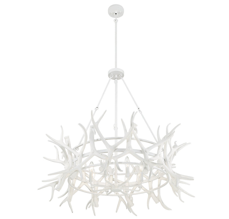 Eight Light Chandelier<br /><span style="color:#4AB0CE;">Entrega: 4-10 dias en USA</span><br /><span style="color:#4AB0CE;font-size:60%;">PREGUNTE POR ENTREGA EN PANAMA</span><br />Collection: Daniels<br />Finish: Matte White