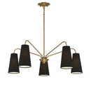 Five Light Chandelier<br /><span style="color:#4AB0CE;">Entrega: 4-10 dias en USA</span><br /><span style="color:#4AB0CE;font-size:60%;">PREGUNTE POR ENTREGA EN PANAMA</span><br />Collection: Edgewood<br />Finish: Warm Brass