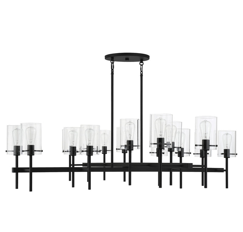 16 Light Chandelier<br /><span style="color:#4AB0CE;">Entrega: 4-10 dias en USA</span><br /><span style="color:#4AB0CE;font-size:60%;">PREGUNTE POR ENTREGA EN PANAMA</span><br />Collection: Vista<br />Finish: Matte Black