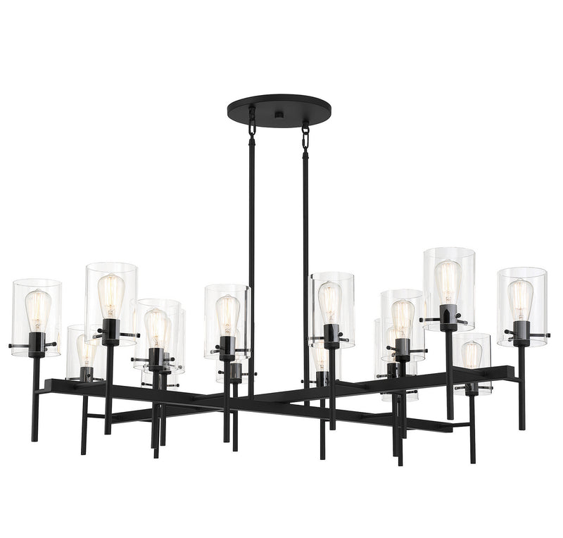 16 Light Chandelier<br /><span style="color:#4AB0CE;">Entrega: 4-10 dias en USA</span><br /><span style="color:#4AB0CE;font-size:60%;">PREGUNTE POR ENTREGA EN PANAMA</span><br />Collection: Vista<br />Finish: Matte Black
