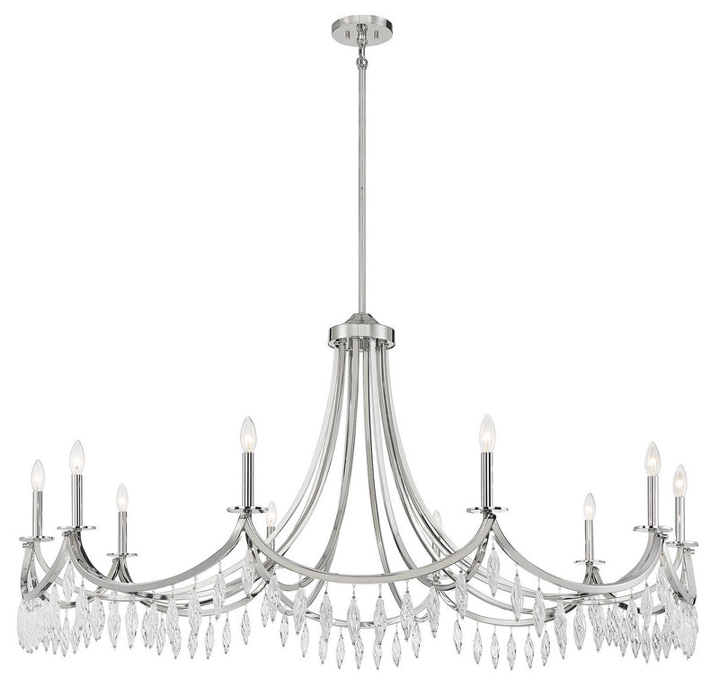 Ten Light Chandelier<br /><span style="color:#4AB0CE;">Entrega: 4-10 dias en USA</span><br /><span style="color:#4AB0CE;font-size:60%;">PREGUNTE POR ENTREGA EN PANAMA</span><br />Collection: Kameron<br />Finish: Polished Nickel