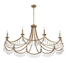 Ten Light Chandelier<br /><span style="color:#4AB0CE;">Entrega: 4-10 dias en USA</span><br /><span style="color:#4AB0CE;font-size:60%;">PREGUNTE POR ENTREGA EN PANAMA</span><br />Collection: Kameron<br />Finish: Warm Brass