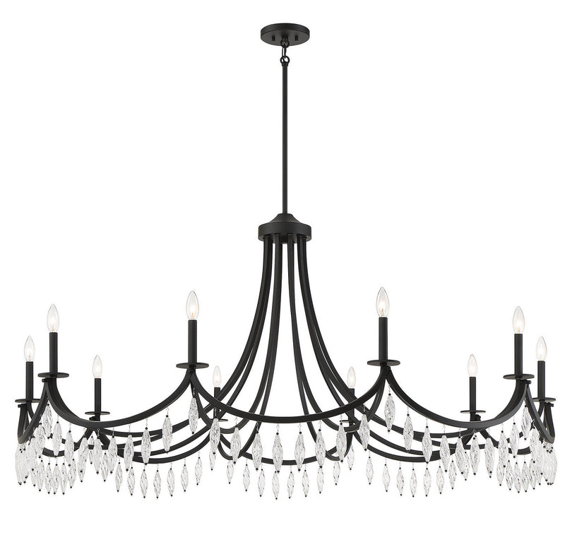 Ten Light Chandelier<br /><span style="color:#4AB0CE;">Entrega: 4-10 dias en USA</span><br /><span style="color:#4AB0CE;font-size:60%;">PREGUNTE POR ENTREGA EN PANAMA</span><br />Collection: Kameron<br />Finish: Matte Black