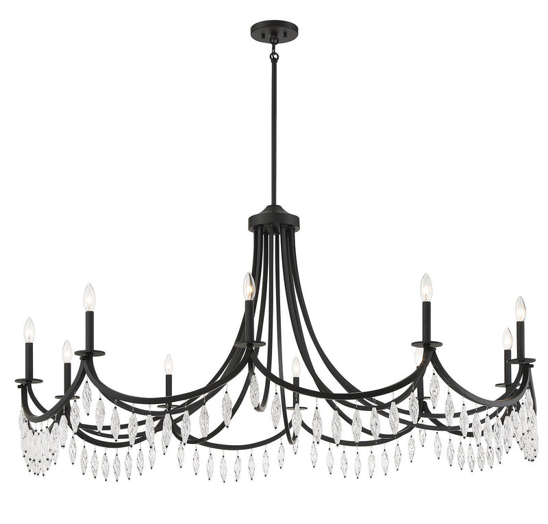 Ten Light Chandelier<br /><span style="color:#4AB0CE;">Entrega: 4-10 dias en USA</span><br /><span style="color:#4AB0CE;font-size:60%;">PREGUNTE POR ENTREGA EN PANAMA</span><br />Collection: Kameron<br />Finish: Matte Black